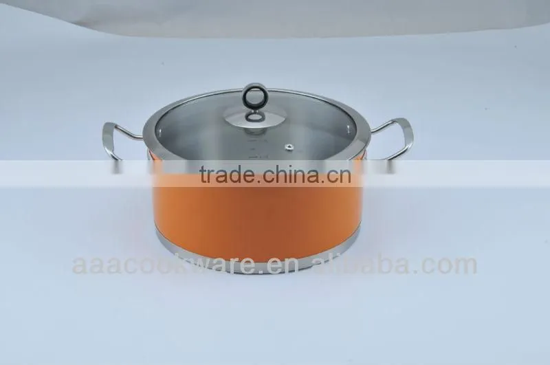 Transparent high-temperature painting stainless steel kitchenware sets