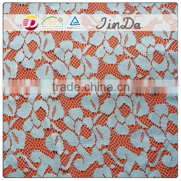 New fashion high quality cheap 100% polyester lace fabric in rolls of good material