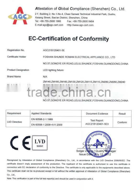 LED Lighting Fixture, LED light fixture, LED lamp Fixture ZM240M1W1-A1-LED