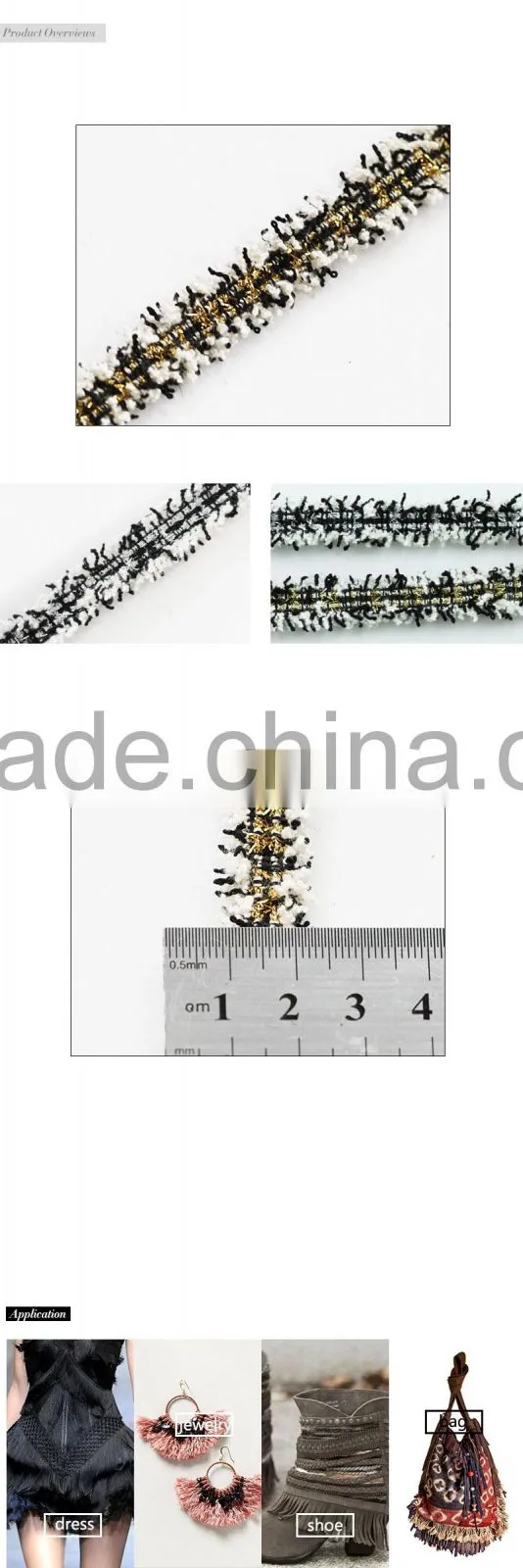 Nylon material narrow lace trim in Southeast Asia