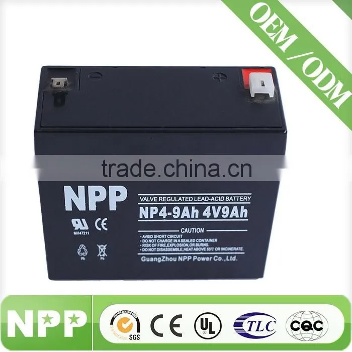 4v9ah SMF battery Sealed Lead Acid oem Battery for emergency light