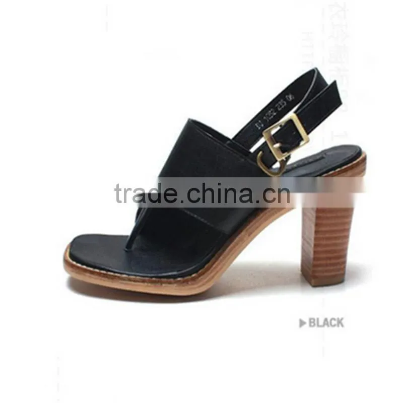 Gold sexy korean women thick heel sandals more than $1 dollar shoes