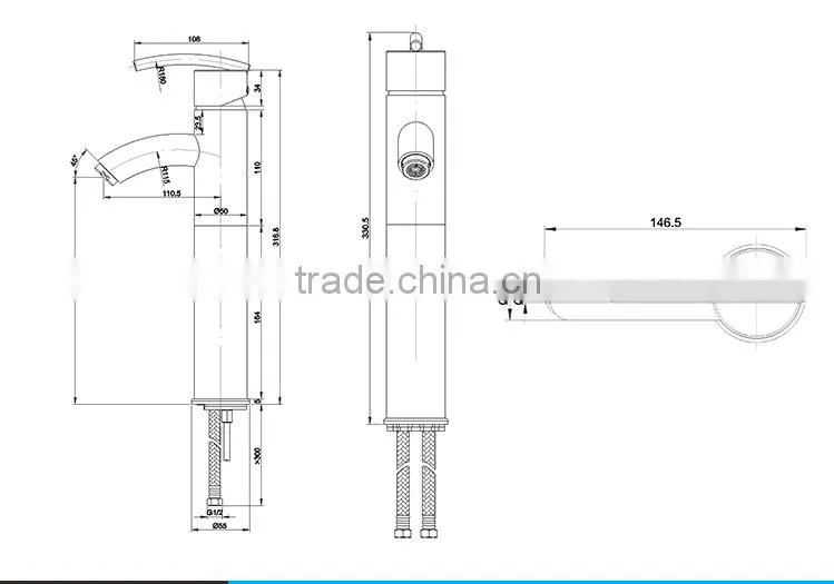 Factory Price Vertical Deck Mounted Mixer Water Taps