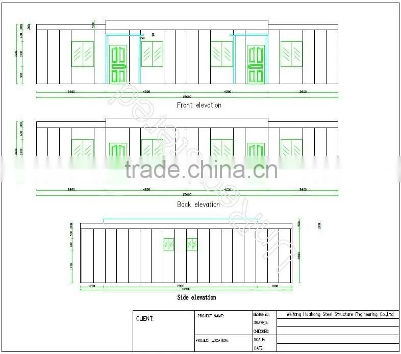 Fireproof Rock Wool and EPS Sandwich Panel Fast Assembling Prefab House
