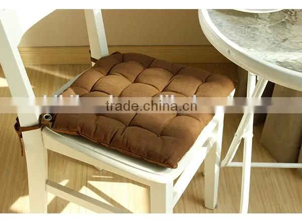 2015 New design Seat cushion 100% cotton canvas material with ties back