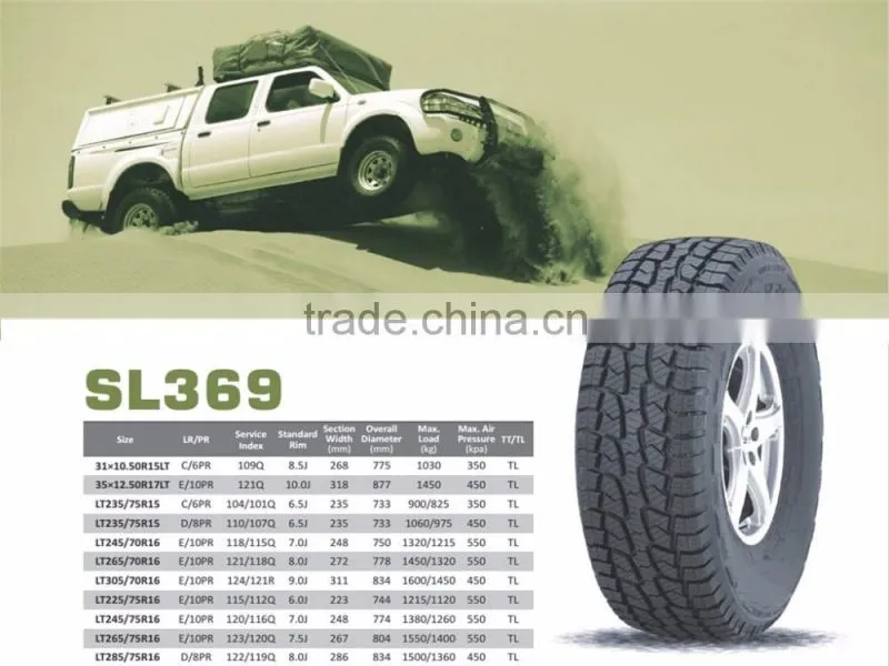 31x10.50R15LT ,made in china car tires price
