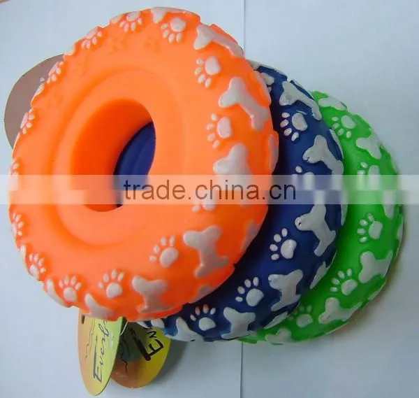 dog tire toy--tire with paw printed