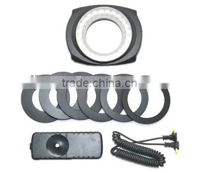 JJC LED-48IO 48PCS Macro LED Ring Light for Canon Nikon Sony Olympus Fujifilm DSLR (Inside ring,Outside ring,Whole ring)