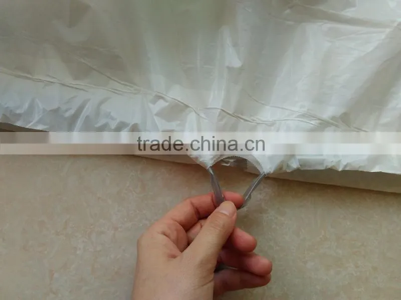 White drawstring trash garbage bags