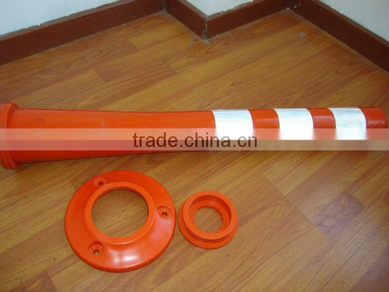 Flexible spring post Plastic bollard road delineators