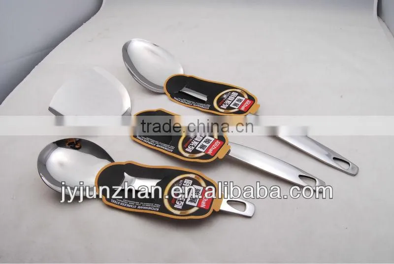 Cooking spoon made in Jieyang factory directly of stainless steel 201 material