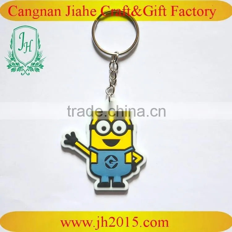 High quality cartoon keyring custom rubber soft pvc keychain