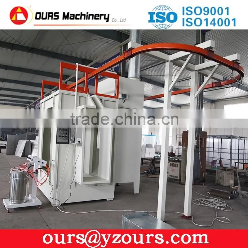 powder spray guns, oven and recovery unit