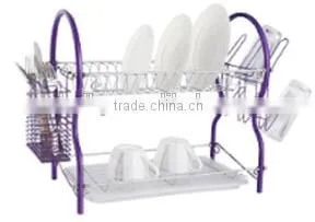 LBY modern style 2 tiers dish rack with tray and cutlery holder
