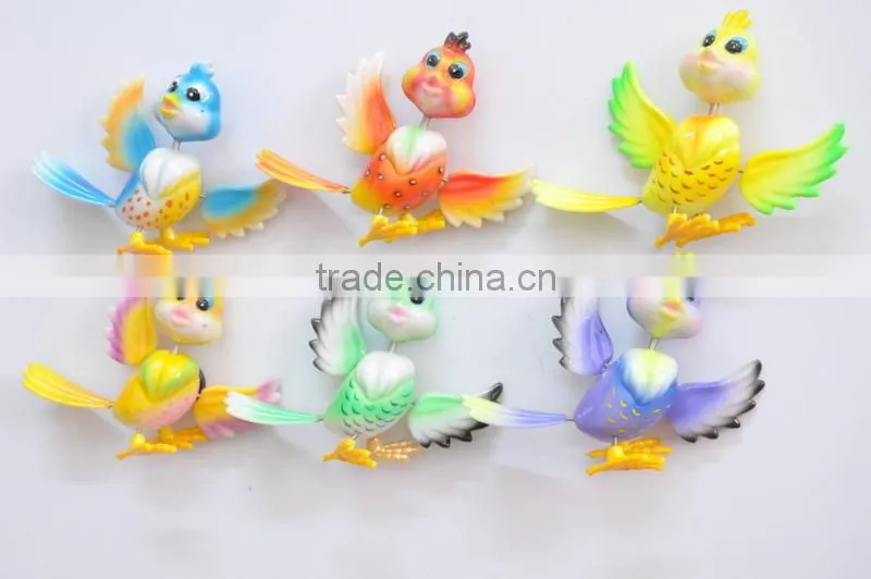 Pearl Powder 4 inch Plastic Art Bird Fridge Magnet, Bird Decoration, Wedding Door Gift