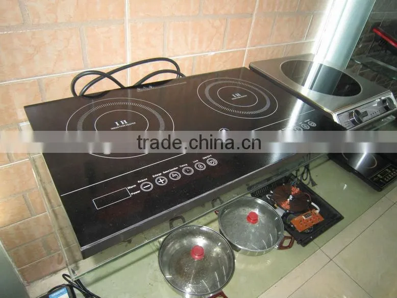 SuGoal Crystal Plate Commercial Electric 2 Double burner Induction Cooker