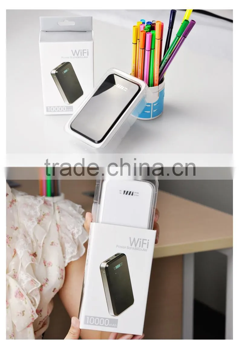 10000mah multi-use power bank 3g wifi router