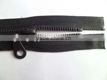 5# plastic resin zipper fastener open end zipper with auto-lock pipa zipper slider coate zipper
