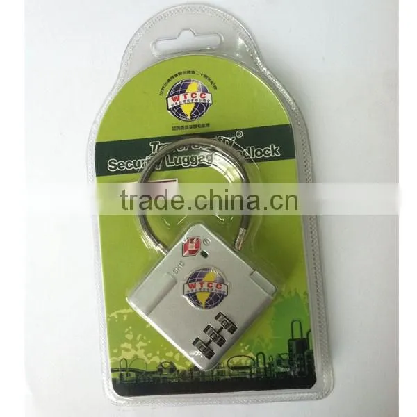 TSA529 3 Dial wholesale travel Zinc alloy TSA luggage lock