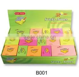 PDQ sticky notes with color box for school,family, office, gifts