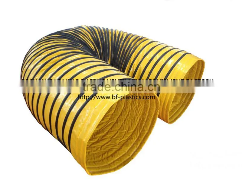 pvc heater ventilation duct pipe with rubber cotton