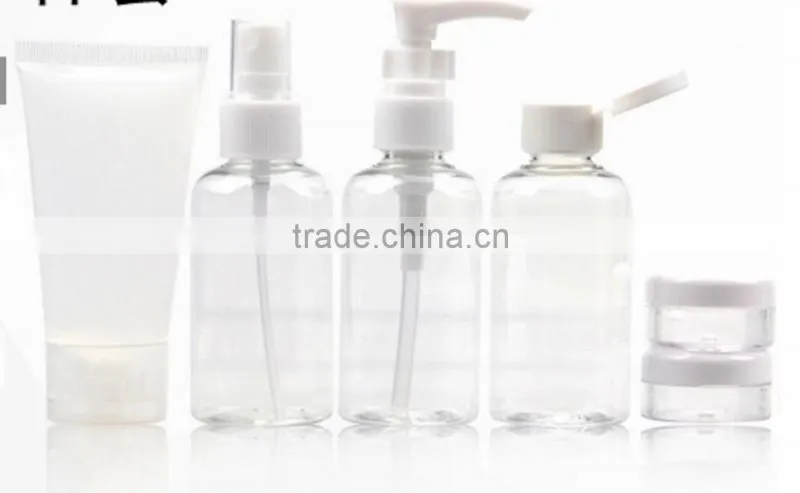 transparent plastic travel kit bottle travel plastic bottle