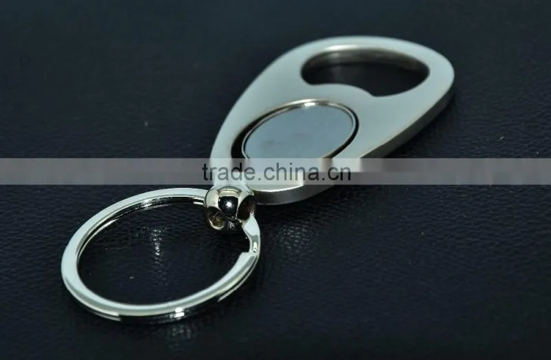 Rotatable Metal Bottle Opener keychain for Promotion