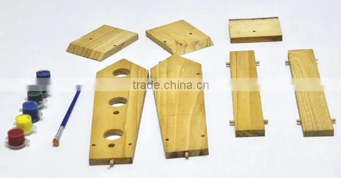 Surface Paintable Wooden Bird House