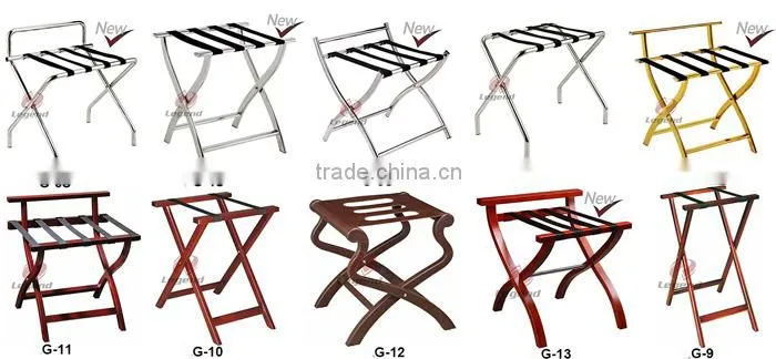 Hotel Articles Wooden foldable luggage rack for Bedroom