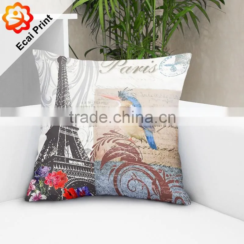 2016 fashion colors faleless digital printing Cushion with illustration