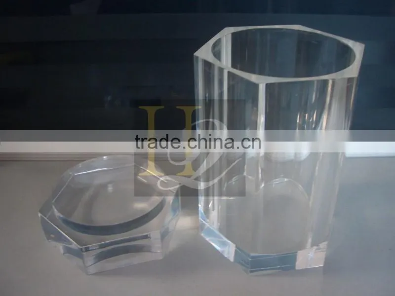 Home deco Acrylic hexagon display box with cover acrylic candy box with lid