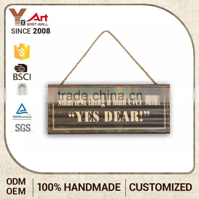 YES DEAR SAID HOME DECORATIVE METAL WALL ART