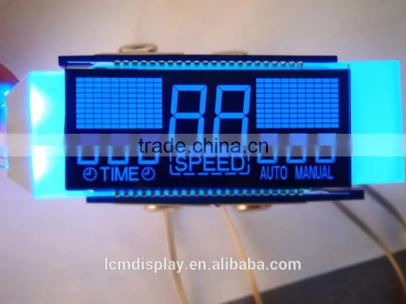 negative segment character running machine lcd display,practical STN,blue backlight, fitness equipment