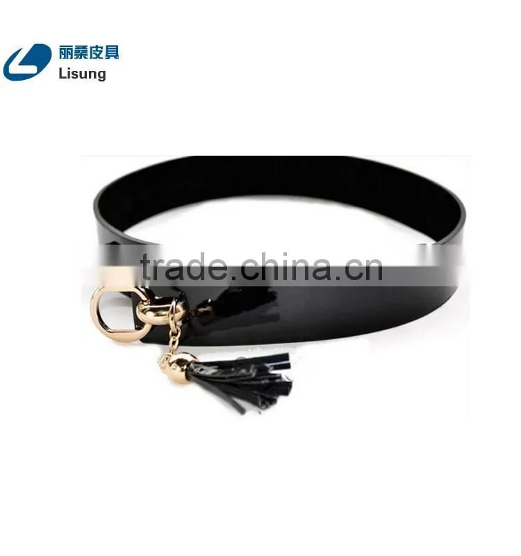 Fashion Studs Genuine Leather Women Waist Belt With Tassel