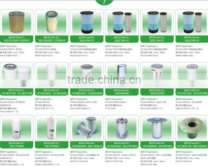 WD962/12 HF35315 1202804002 atlas copco air compressor oil filter from china