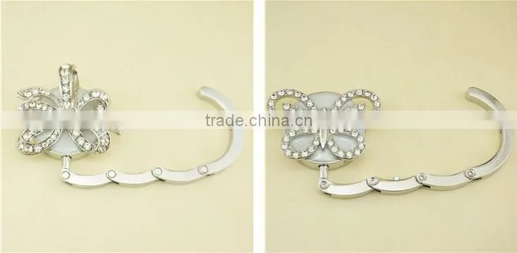 Custom Folding Purse Hanger with Epoxy Logo for Wholesale