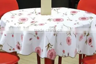 printed round Vinyl table cloth with flannel backing, 152cm round table cloth