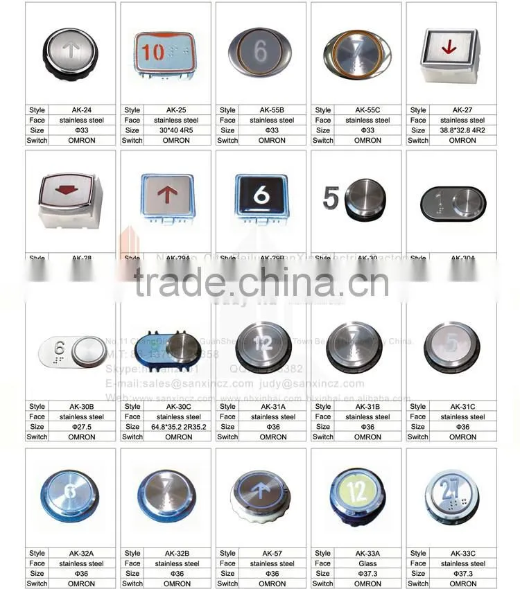 elevator parts Elevator Spare Parts Elevator Push Button