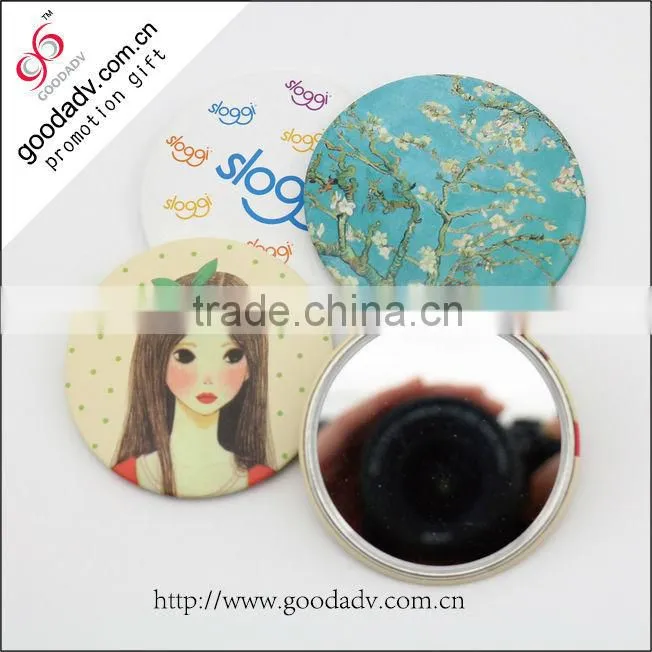 Customized Offset full color printing round tin mirror