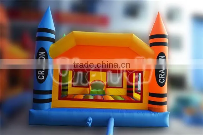 Residential Crayon Inflatable Bounce House