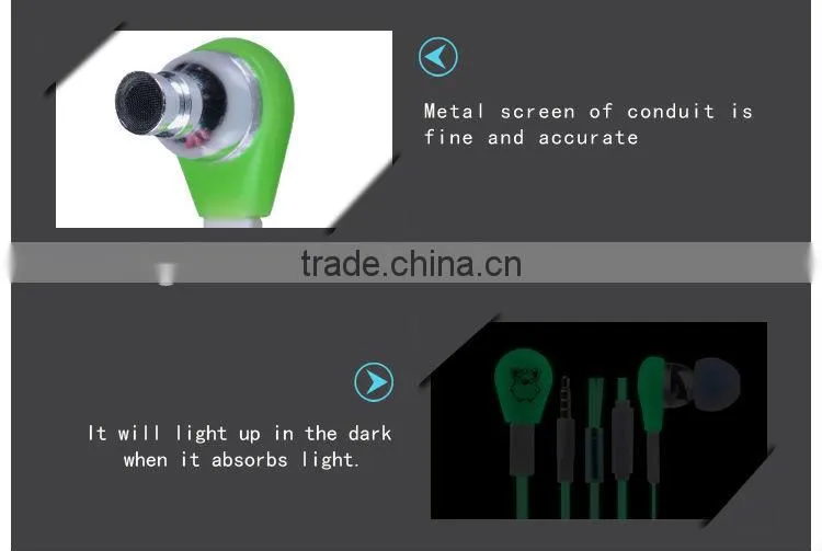 ULDUM supper high quality cheap plastic in ear earphone/deep bass sound ecouteur