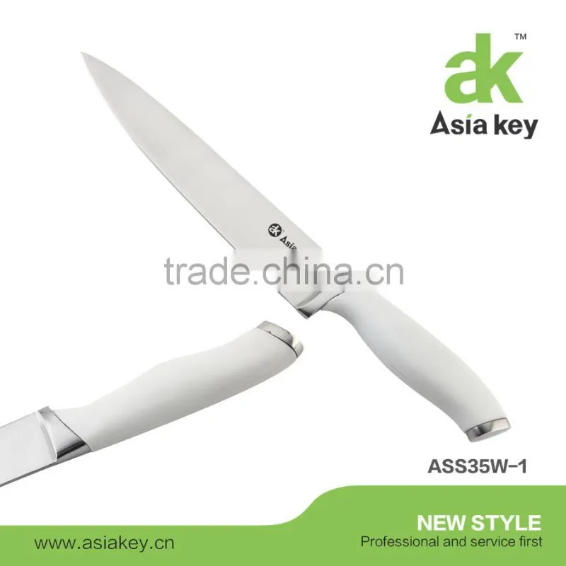 Elegant kitchen knife set silicone handle soft touch handle
