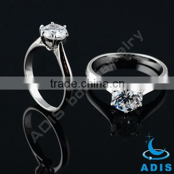 Brass prong zircon stone new style fashion jewelry simple finger ring