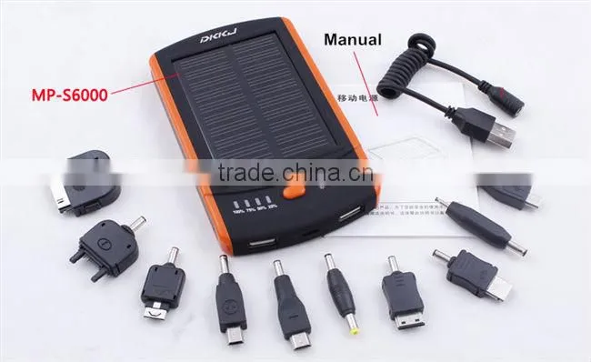 6000mAh Solar Charger For Cell Phone