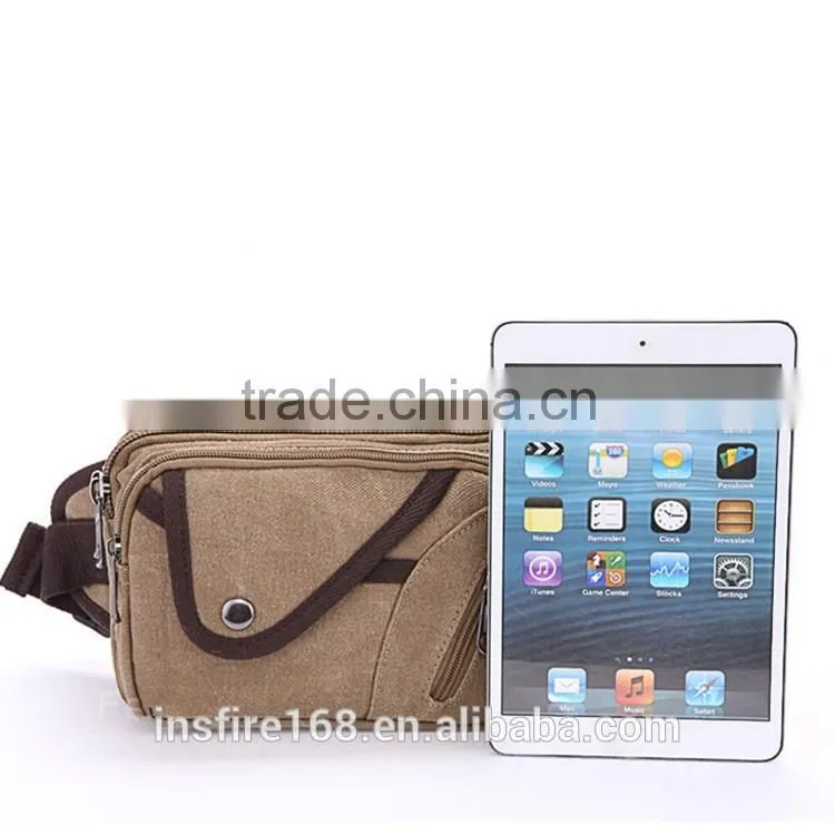 2016 outdoor waist bag fashionable classical canvas waist leg bag