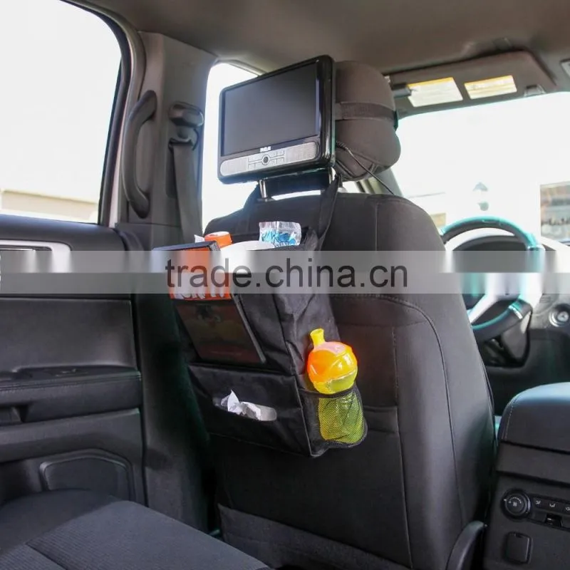 3 in one car trash bag with tissue holder bag