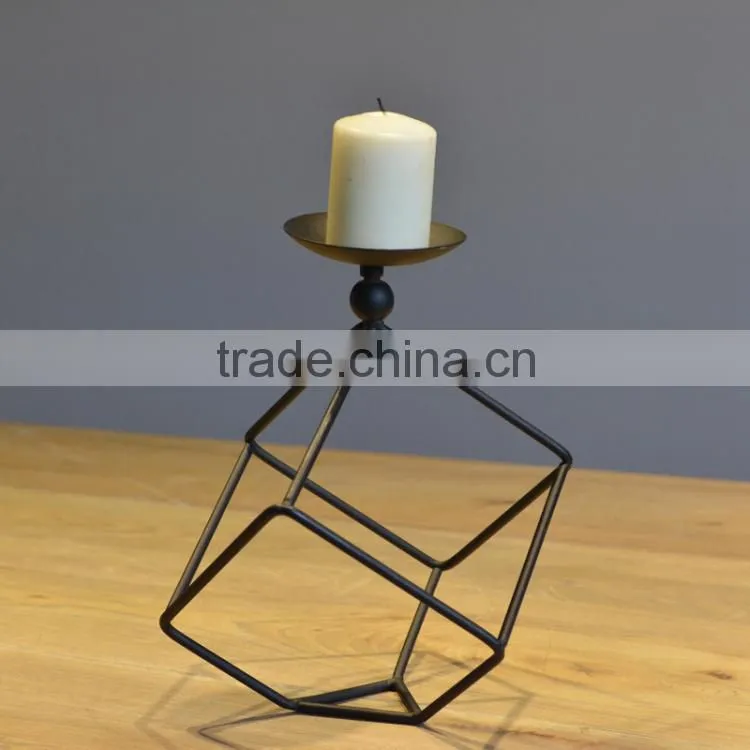 Black Sitting Iron man Candle Holder, iron crafts, iron ornament other metal craft