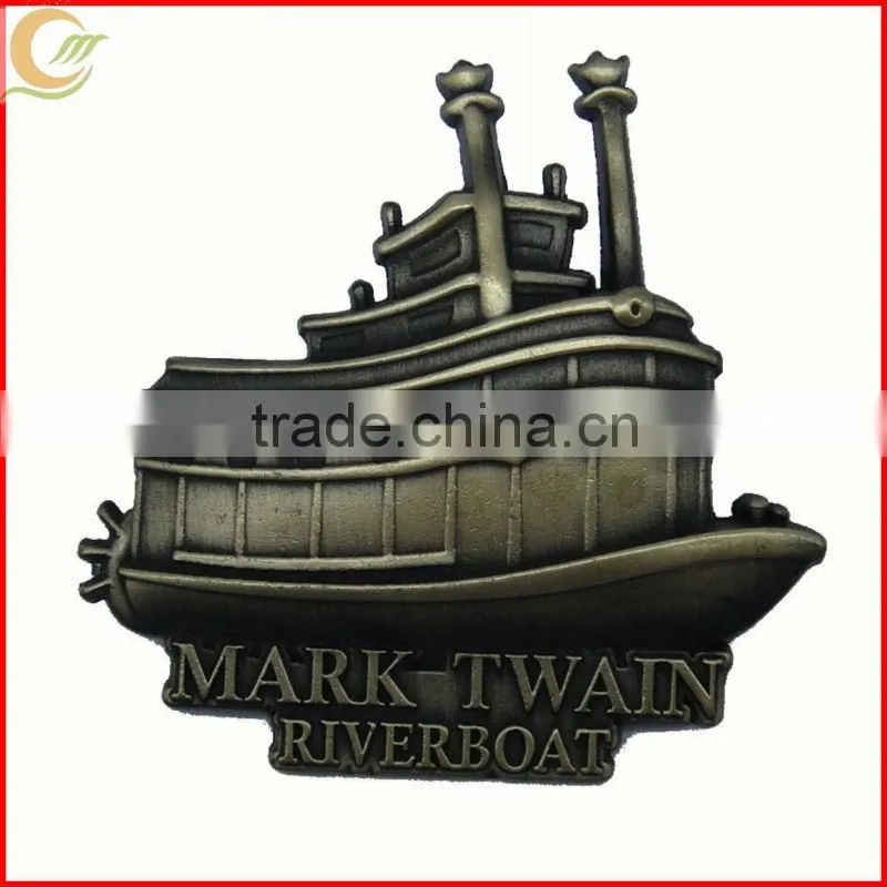 Zinc alloy antique bronze plating 3D custom metal pin medal