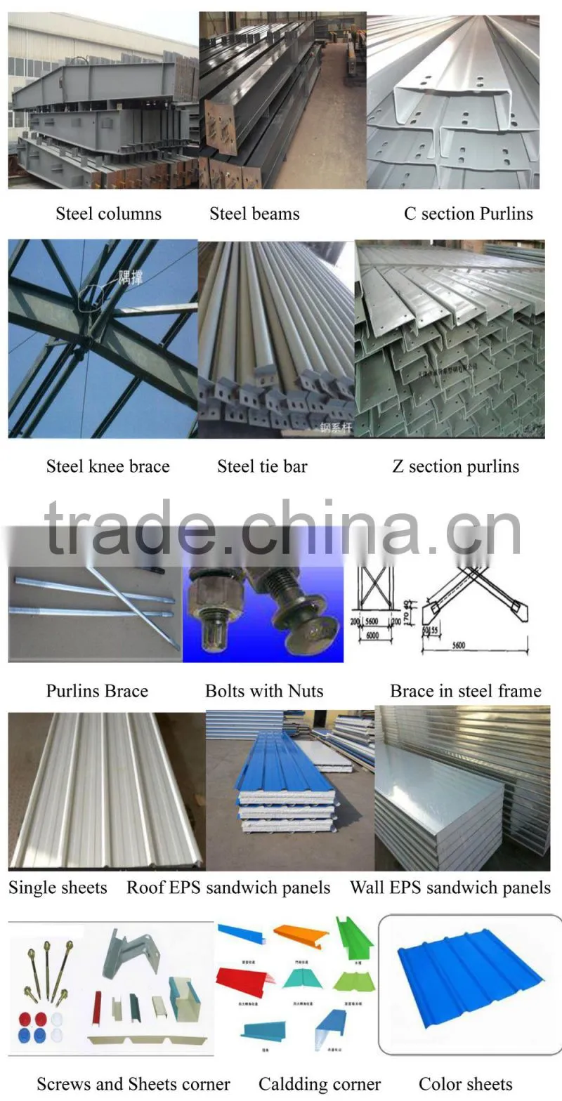 Steel structure workshop painting in different colors
