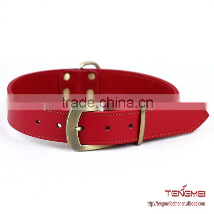 2016 hot selling leather dog collar for medium-sized dogs